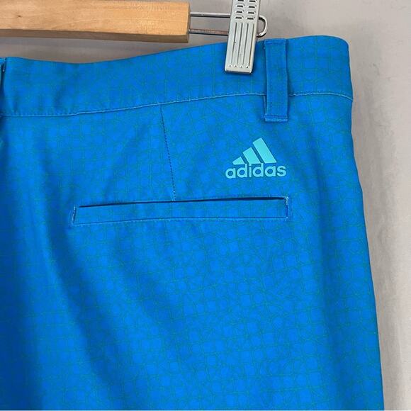 Adidas Golf Shorts Mens 36 Blue Rush Performance Tech Abstract Print Athletic - Picture 4 of 13